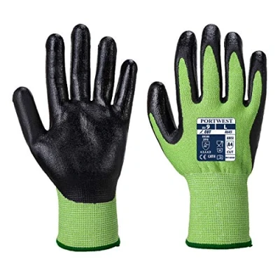 Afbeelding van Portwest GreenCut nitrilschuimhandschoenen, D snit, kleur: groen/zwart, maat: XL, A645E8RXL