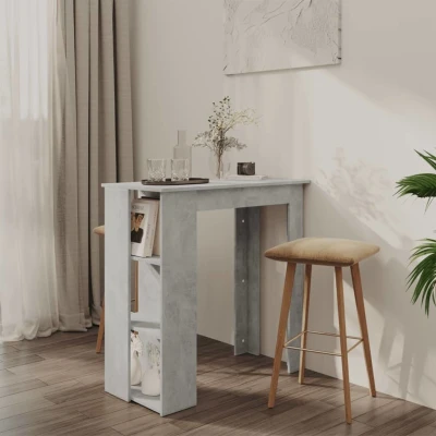 Afbeelding van Bartafel met schap 102x50x103,5 cm spaanplaat betongrijs
