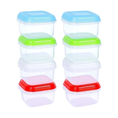 Afbeelding van ARSUK Plastic Opbergdozen Baby Spenen Voeden Vriezer Voedsel Potten Containers (Pack of 8 Mini)