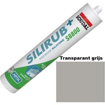 Afbeelding van Soudal Silirub+ S8800 Natuursteen Siliconenkit Transparant Grijs 300 ml 123473