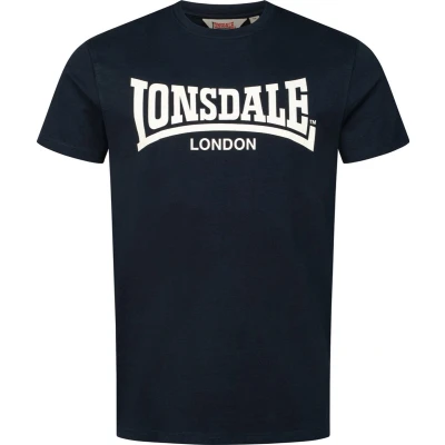 Afbeelding van Lonsdale Normale Passform Fulwood Tshirt print, Heren, Maat: Large, Dark navy ecru