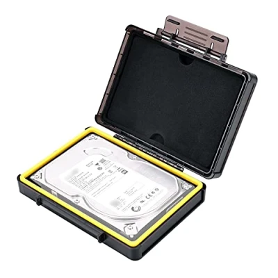 Afbeelding van KIWIFOTOS 3,5 inch (280 g) harde schijf beschermhoes, schokbestendige doos voor Samsung WD, Seagate, Toshiba schijven, stapelbaar, O ring, rechte standaard / indexsticker