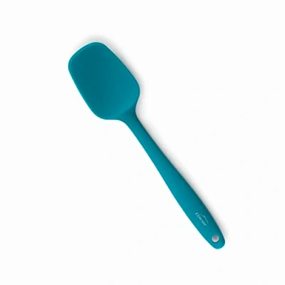 Afbeelding van Lacor 64453 Ocean keukenlepel, siliconen lepel, keukengerei, ergonomische handgreep, antiaanbaklaag, bestand tegen hoge temperaturen, vaatwasmachinebestendig, lengte 27,5 cm