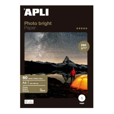 Afbeelding van APLI PAPER Photo Bright Pro A4 (210 x 297 mm) 280 g/m² 60 vel(len) fotopapier