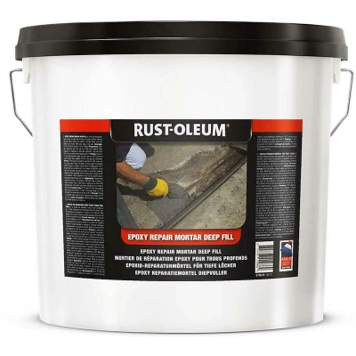 Afbeelding van Rust oleum 5190 epoxy reparatiemortel voor grote reparaties 25 kg, donkergrijs