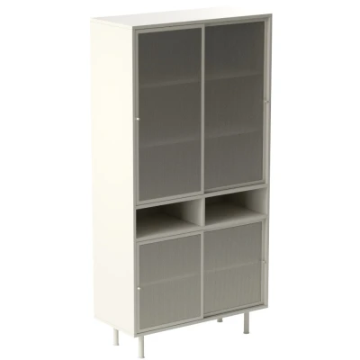 Afbeelding van Hygge Interiors Veep Greige Opbergkast Schuifdeur H180 cm