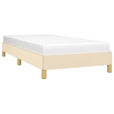 Afbeelding van vidaXL Eenpersoonsbedframe boxspringbed slaapkamer basis meubels huis rustruimte stof crème 90 * 200 cm
