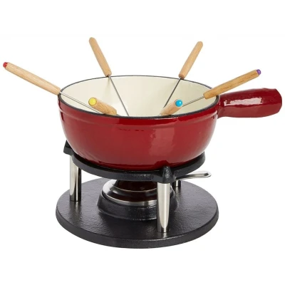 Afbeelding van Baumalu Fonduestel Savoyarde Ø20cm Rood 6 Pers