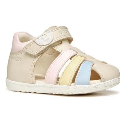 Afbeelding van Geox Macchia Sandalen voor kinderen, Maat: 18, Light ivory/light yellow Leer