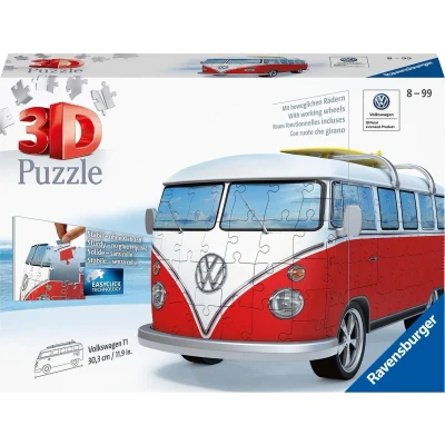 Afbeelding van Ravensburger Volkswagen bus T1 bulli 3D puzzel 162 stukjes