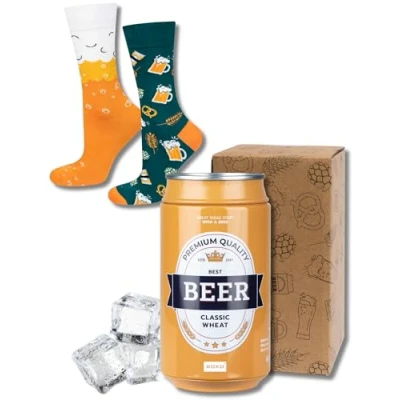 Afbeelding van Soxo Bierblik met bier herensokken, grappige cadeau sokken, maat 40 45, 1 4 paar