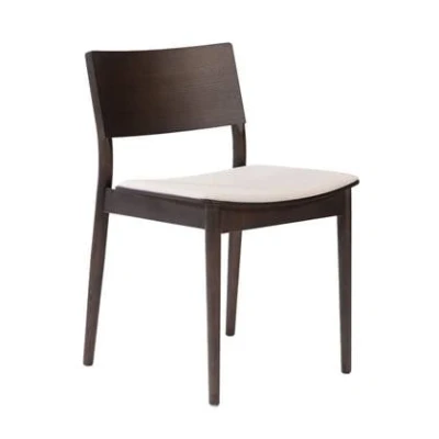 Afbeelding van Bronx71® Scandinavische eetkamerstoel Elio walnoot/off white