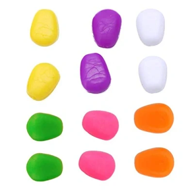 Afbeelding van Pwshymi 60 stuks visaas voor karpervissen, zacht, 6 kunstkleuren (geel, paars, wit, groen, roze, oranje)