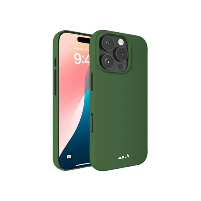 Afbeelding van Mous iPhone 2024 Pro Max MagSafe beschermhoes, super dun 2.0, slank design, bosgroen