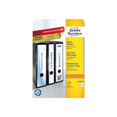 Image de Avery L4758 étiquettes pour dossiers 125 unités