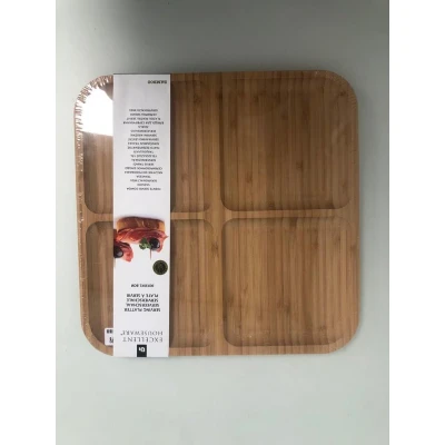 Afbeelding van Excellent Houseware DIENBLAD BAMBOE 4 COMP. 30X30CM, Snijplank