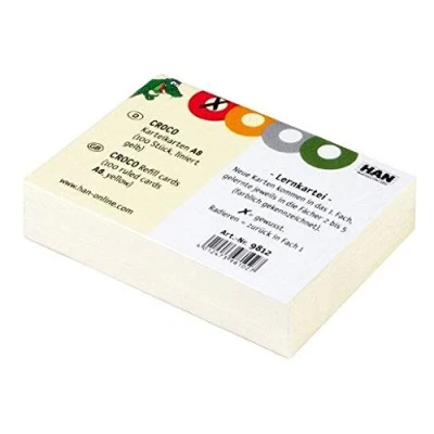 Afbeelding van HAN Systeemkaart 9812 DIN A8 liggend Geel 100 stuk(s)