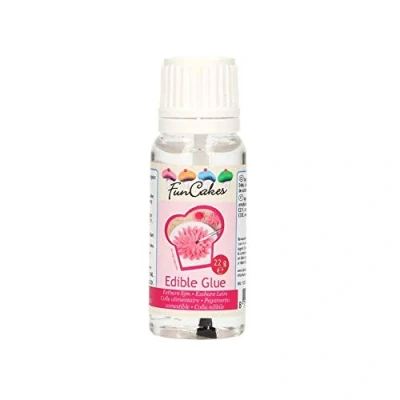 Image de FunCakes Colle Alimentaire Transparente pour Décorations en Sucre de Gâteaux Comprend Pinceau Facile à Utiliser 22g, FC52100