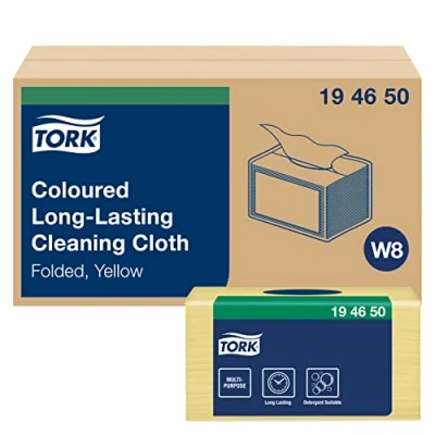 Afbeelding van Reiningingsdoek Tork Long Lasting W8 multifunctioneel geel 194650
