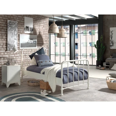 Afbeelding van LUCEVI Bronxx bed + Nachtkastje Wit 90x200 cm