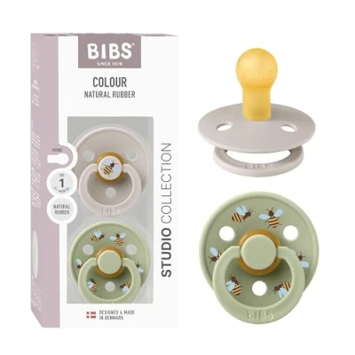 Afbeelding van BIBS Studio Colour Fopspenen 2 Stuks Size 1 Bumblebee Mushroom