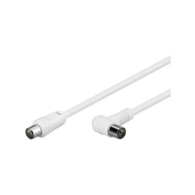Afbeelding van Goobay 67359 Coax antennekabel coaxhoek (80 DB), dubbel afgeschermd, wit, 1,5 m kabellengte