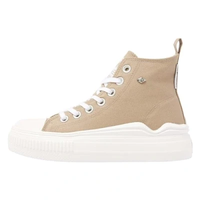 Afbeelding van British Knights KAYA FLOW MID Sneakers hoog, Dames, Maat: 36, Taupe Katoen