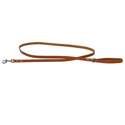Afbeelding van Adori Looplijn Vetleder Met Print Hondenriem 180x1.4 cm Cognac S
