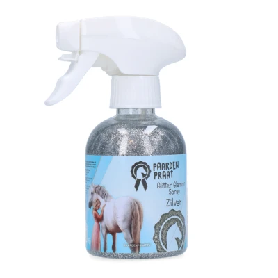 Image de Paardenpraat Spray Glitter Glamour Argent 250ml