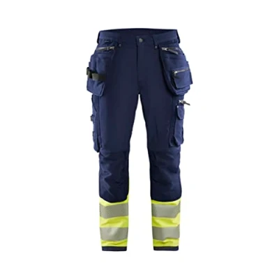 Afbeelding van Blaklader High Vis 4 weg stretch werkbroek 1993 1642 Marine/High Geel C150