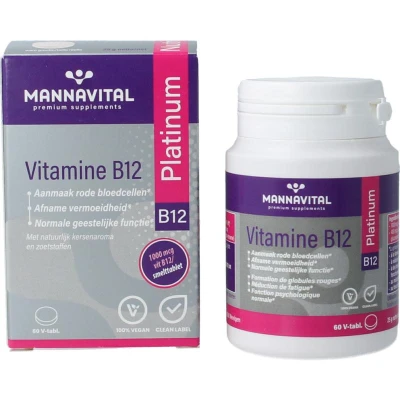 Afbeelding van MannaVital Vitamine B12 Platinum Tabletten