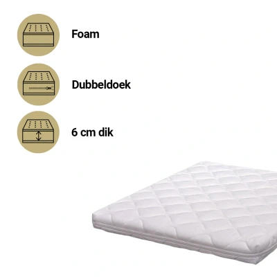 Afbeelding van ABZ Matrassen Parkmatras Basic DD KM 241 75 X 95 Cm