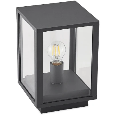 Afbeelding van Lindby Sokkellamp 1licht Aluminium, glas H: 29 cm E27 donkergrijs (RAL 7016)