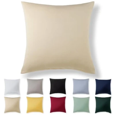 Afbeelding van Alreya kussensloop 80 x cm, beige, 100% jersey katoen, jersey, superzacht, met ritssluiting