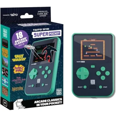 Image de Console rétrogaming Just For Games Taito Edition Super Pocket Noir, Vert et Blanc