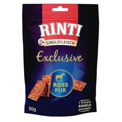Afbeelding van RINTI Singlevlees Exclusive Snack 50 g Paard Puur