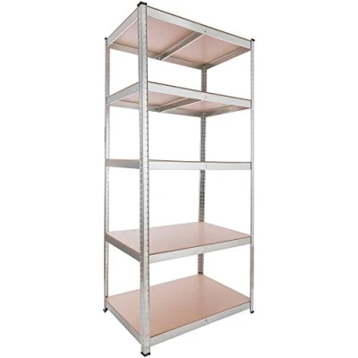 Afbeelding van AREBOS Stellingkast Opbergrek 5 Planken 875 kg Draagkracht 90x60x200 cm Metaal/MDF te gebruiken als werkbank