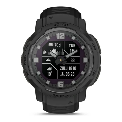 Afbeelding van Garmin heren Instinct Crossover Tactical Solar smartwatch 45 mm in de kleur Zwart