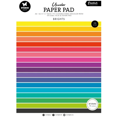Afbeelding van Unicolor Paper Pad Brights Tones Essentials nr.297