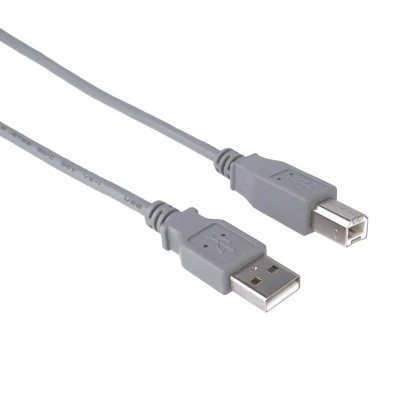 Afbeelding van PremiumCord High Speed USB 2.0 Kabel M/M 0,5 m, A stekker naar B stekker, verbindingskabel voor scanners enz. Dubbel afgeschermd AWG28 grijs m lang
