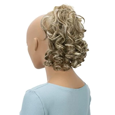 Afbeelding van CAISHA Haarstukje scrunchie Updo Volumineus Bun Slordig Krullend Bruin Lichtblond Gestreept G28L