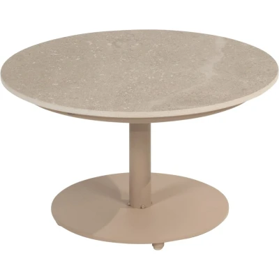 Afbeelding van Boaz lounge tuintafel 60xH35 cm ceramic middenpoot latte 4 Seasons Outdoor