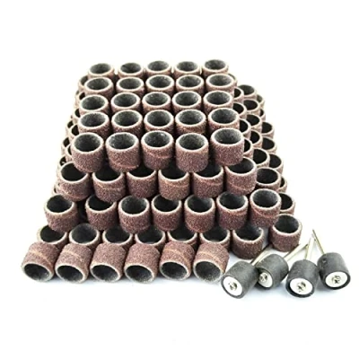 Afbeelding van Merryland RMTA184C1 Schuurtrommel voor Dremel, 184 stuks, schuurband, 80 # 13 mm, 180 met trommel, 4 schuurhuls, elektrisch draaigereedschap, doe het zelf,