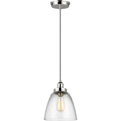 Afbeelding van Feiss LED Pendelarmatuur Baskin 1X E27 Max 60W Dimbaar Polished Nickel