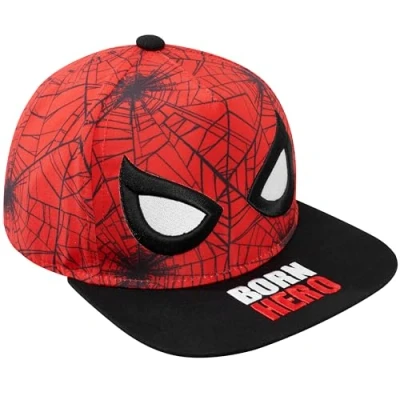 Afbeelding van Marvel Spiderman Honkbalpet voor kinderen met verstelbare snapback sluiting Geschenken jongens, rood/zwart, één maat, Rood/Zwart