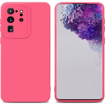 Afbeelding van Cadorabo Hoesje geschikt voor Samsung Galaxy S20 ULTRA in Fluid ROOD Beschermhoes gemaakt van flexibel TPU silicone Cover Case