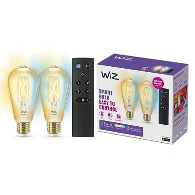 Image de WiZ Ampoules Smart TW Amb. 8W 2200 6500K Edison Gold E27 &amp; Remote