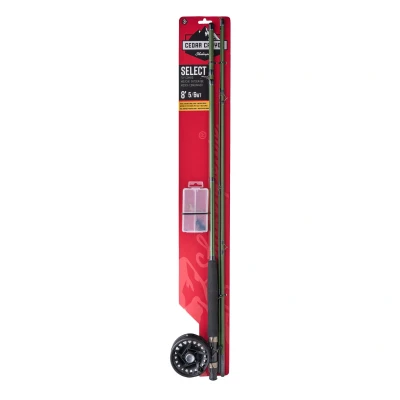Afbeelding van Shakespeare Cedar Canyon Select Vliegvishengel Kit 8ft (3 Delig) Vliegvisset