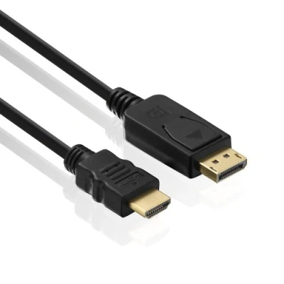 Afbeelding van HDGear Adapterkabel DisplayPort male naar HDMI 1.5 m zwart
