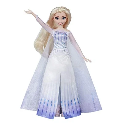 Image de Poupée Disney Frozen La Reine des Neiges 2 Elsa chantante en tenue de 27 cm